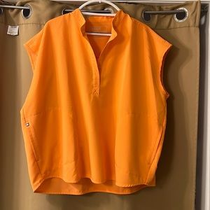 Figs Scrubs Rafaela Top in Color Papaya